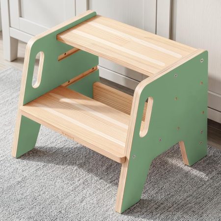 Adjustable Wooden Toddler Step Stool